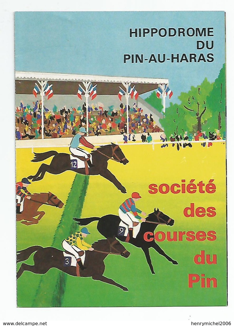 Pub Publicité Hippodrome Du Pin Au Haras Société Des Courses 10x14 Cm Env Feuille Double - Werbung