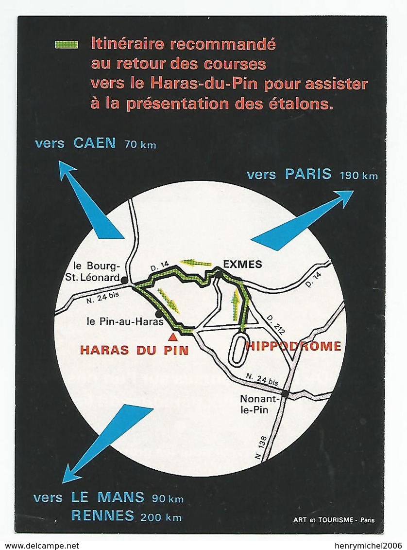 Pub Publicité Hippodrome Du Pin Au Haras Société Des Courses 10x14 Cm Env Feuille Double - Werbung