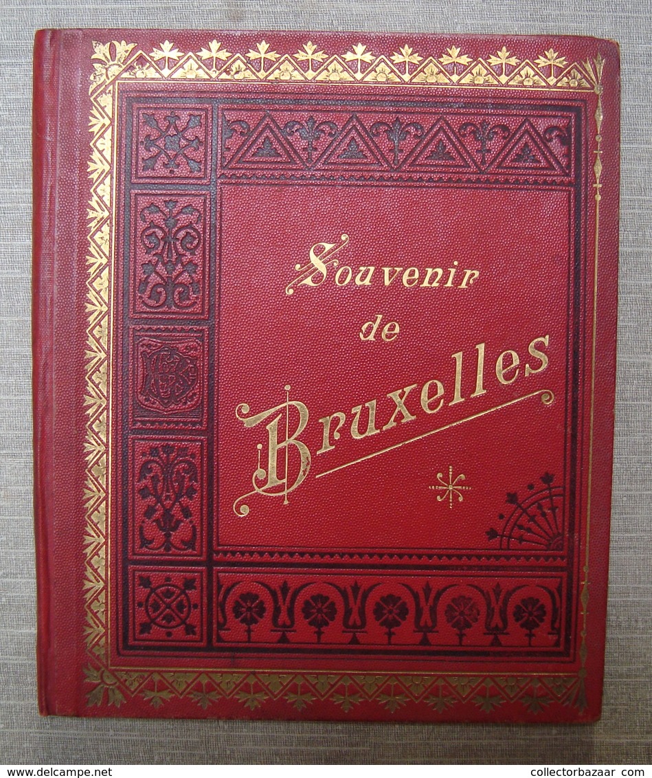 Album Souvenir Printed Photographies Ca1897 "  Souvenir De Bruxelles " Exposition 1897 Panorama FOTO BELGIUM BELGIQUE - Ancianas (antes De 1900)