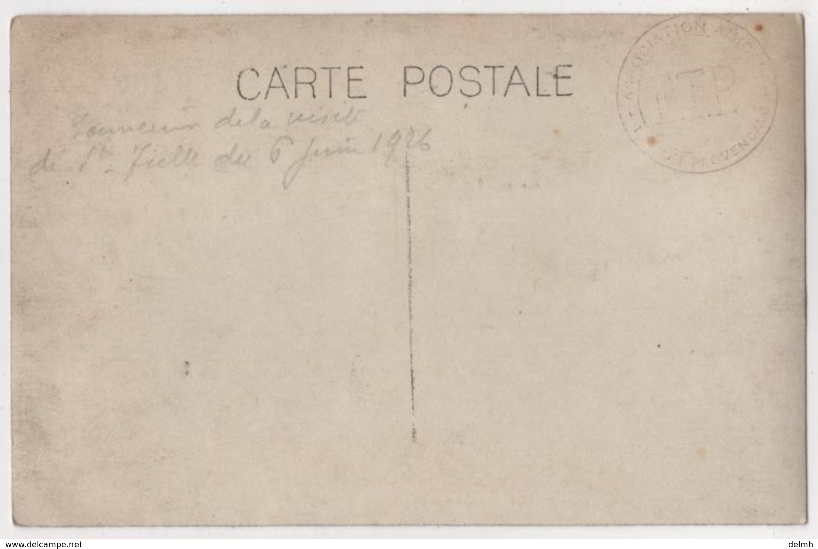 Carte Photo Cachet FTP Association Amicale Provençale 1926  Voir Verso Hall Gare ? - Händler