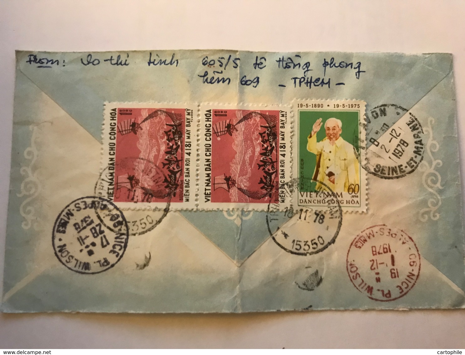 SOUTH VIET NAM - Registerd Letters 1978 From ? - Air Mail To France - Vietnam