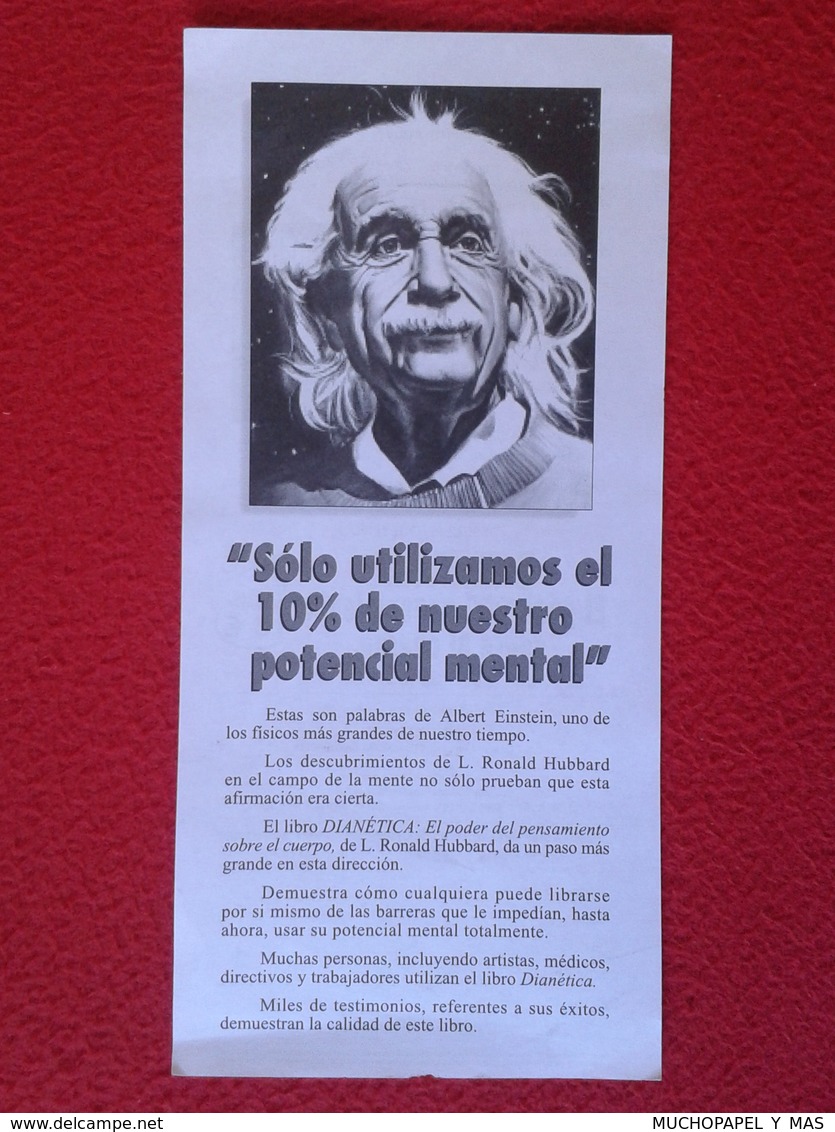 SPAIN ESPAGNE HOJA FLYER DOCUMENTO DOCUMENT O SIMIL PUBLICIDAD ADVERTISING ALBERT EINSTEIN FÍSICA FÍSICO PHYSICS 21X9,8 - Publicidad