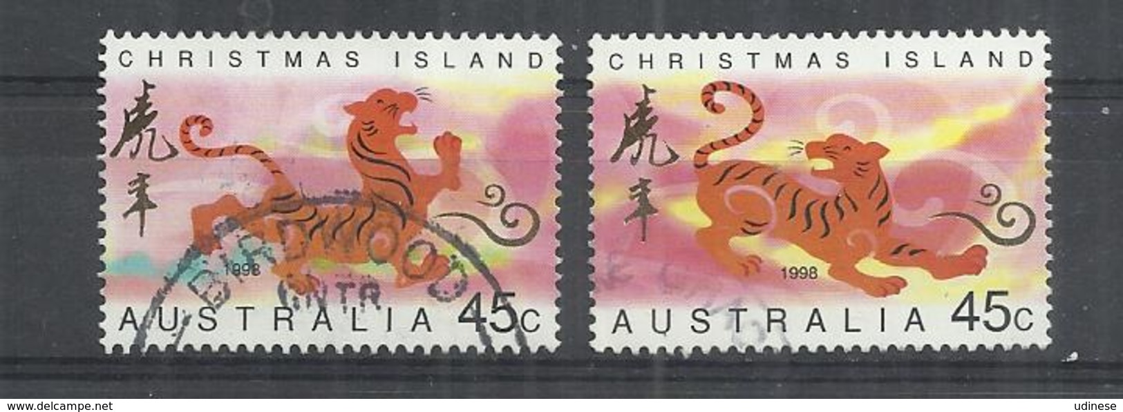 CHRISTMAS ISLAND 1998 - CHINESE NEW YEAR - CPL. SET - USED OBLITERE GESTEMPELT USADO - Christmas Island