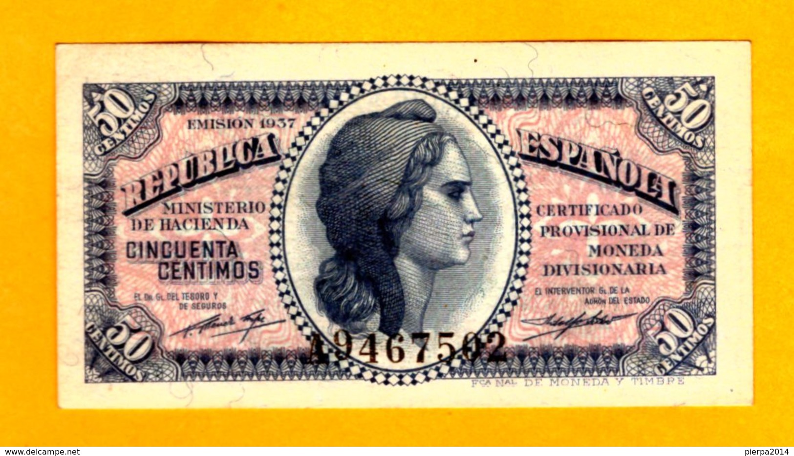 Billetes De  50 Centimos  Serie A - 1937 UNC - Sonstige & Ohne Zuordnung