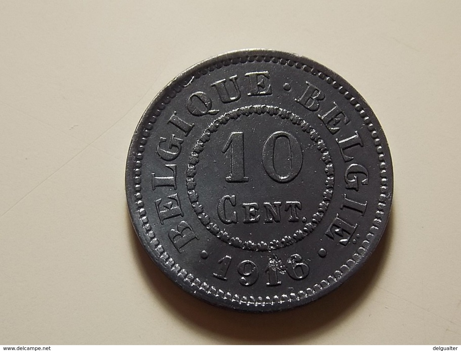 Belgium 10 Centimes 1916 Varnished - 10 Cents