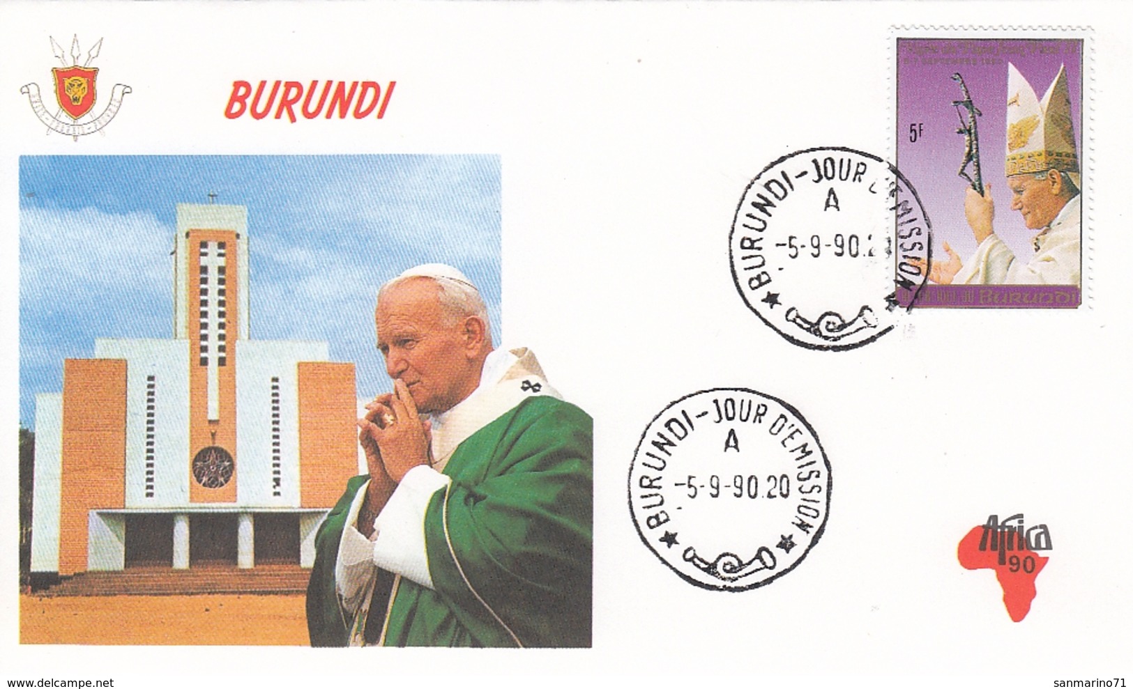 FDC BURUNDI 1714,popes (f) - Autres & Non Classés