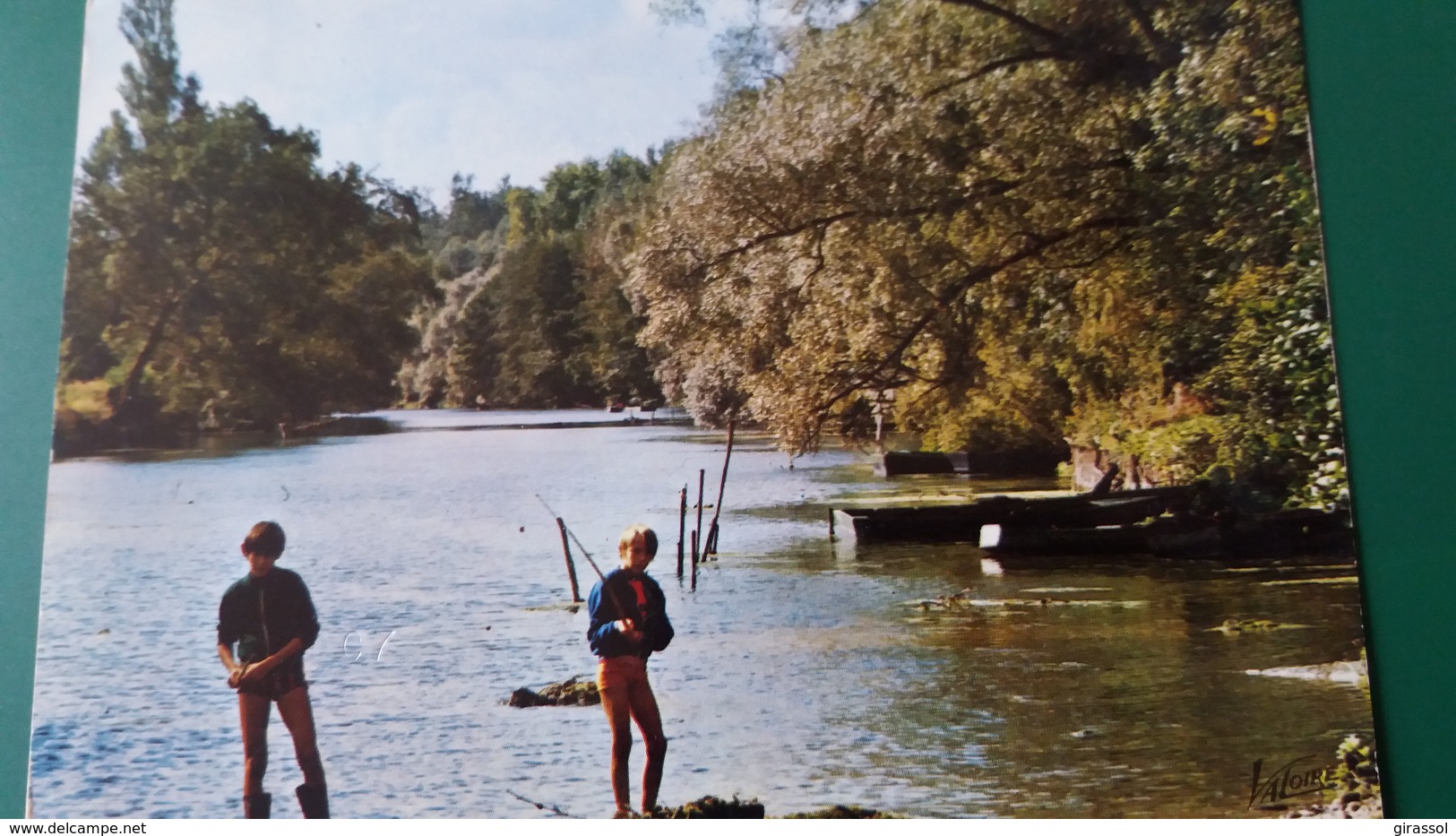 CPSM DORDIVES LOIRET GATINAIS LES BORDS DU LOING ANIMATION PECHEURS ED VALOIRE - Dordives