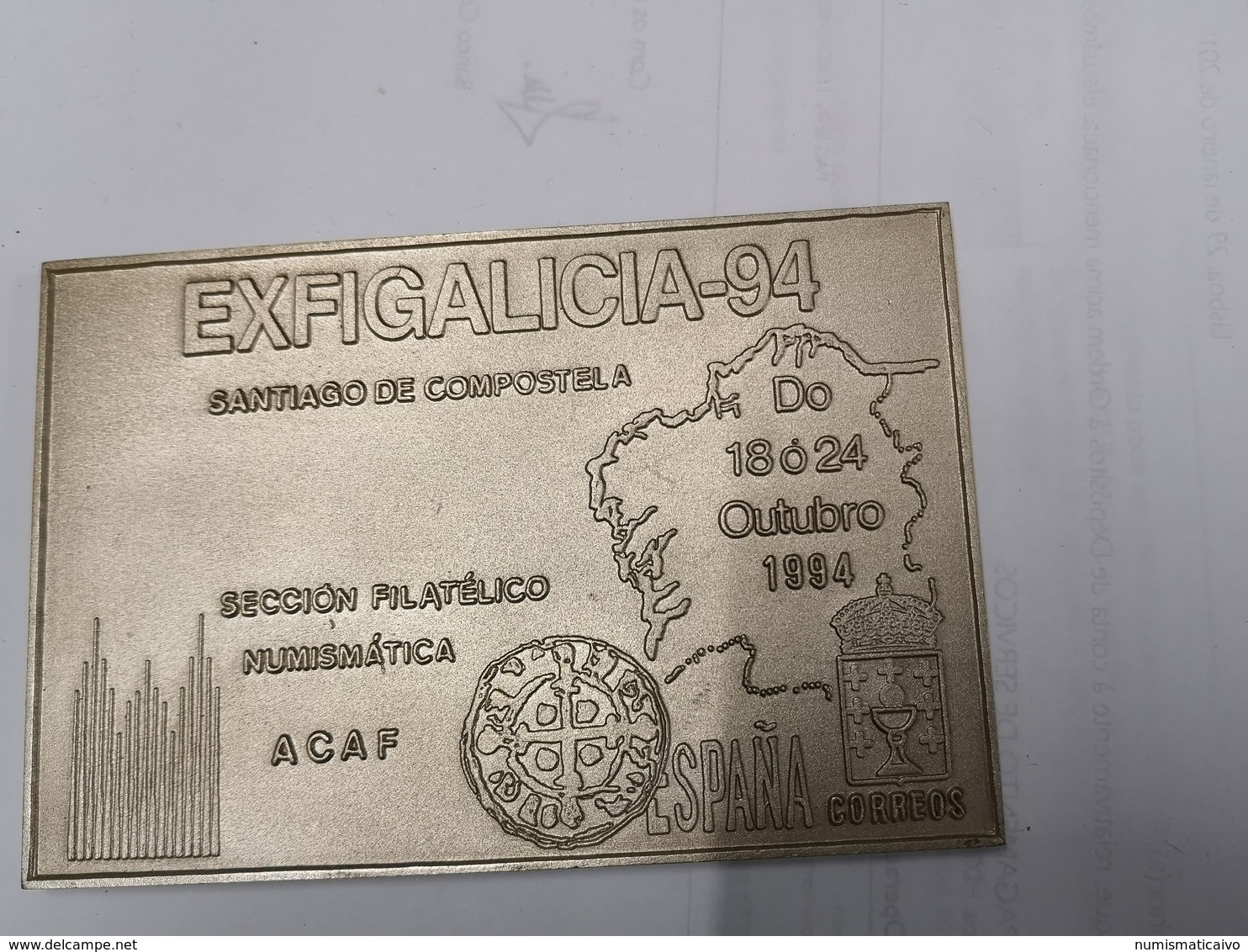 Médaille, Medalha Exfigalicia 94 Santiago De Compostele - Autres & Non Classés