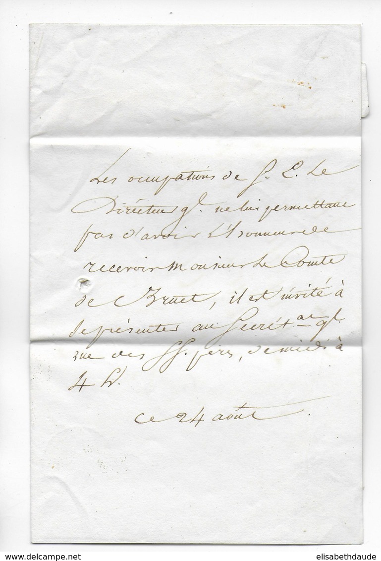 1814 - LETTRE Avec MARQUE Du DIRECTEUR GENERAL De La POLICE Du ROYAUME => PARIS - 1801-1848: Précurseurs XIX