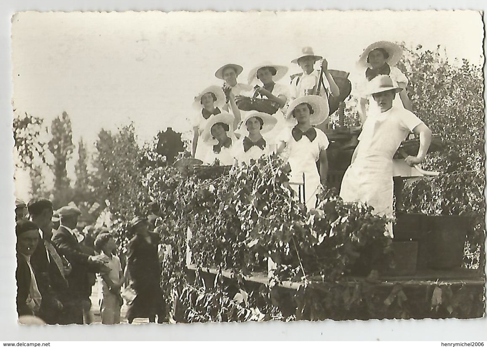 72 Sarthe - La Chapelle D'aligné Corso Les Vendanges Vendange Carte Photo Animée - Autres & Non Classés