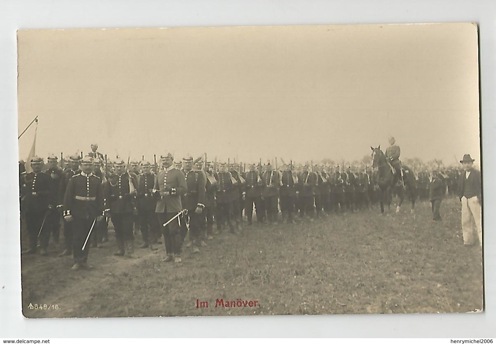 Militaria Carte Photo Militaires Allemands Im Manover 1900 - Manoeuvres