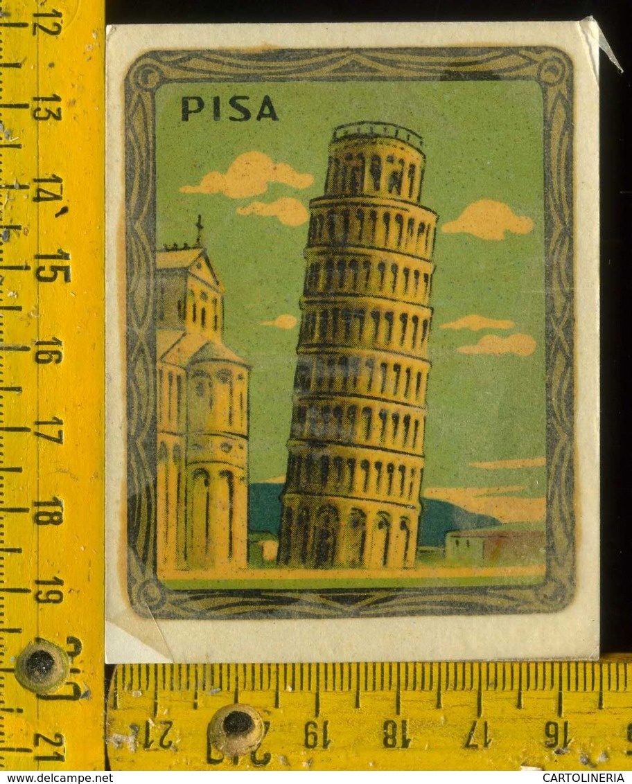 Originale Souvenir Decalcomania D' Epoca Pisa Città - Pisa