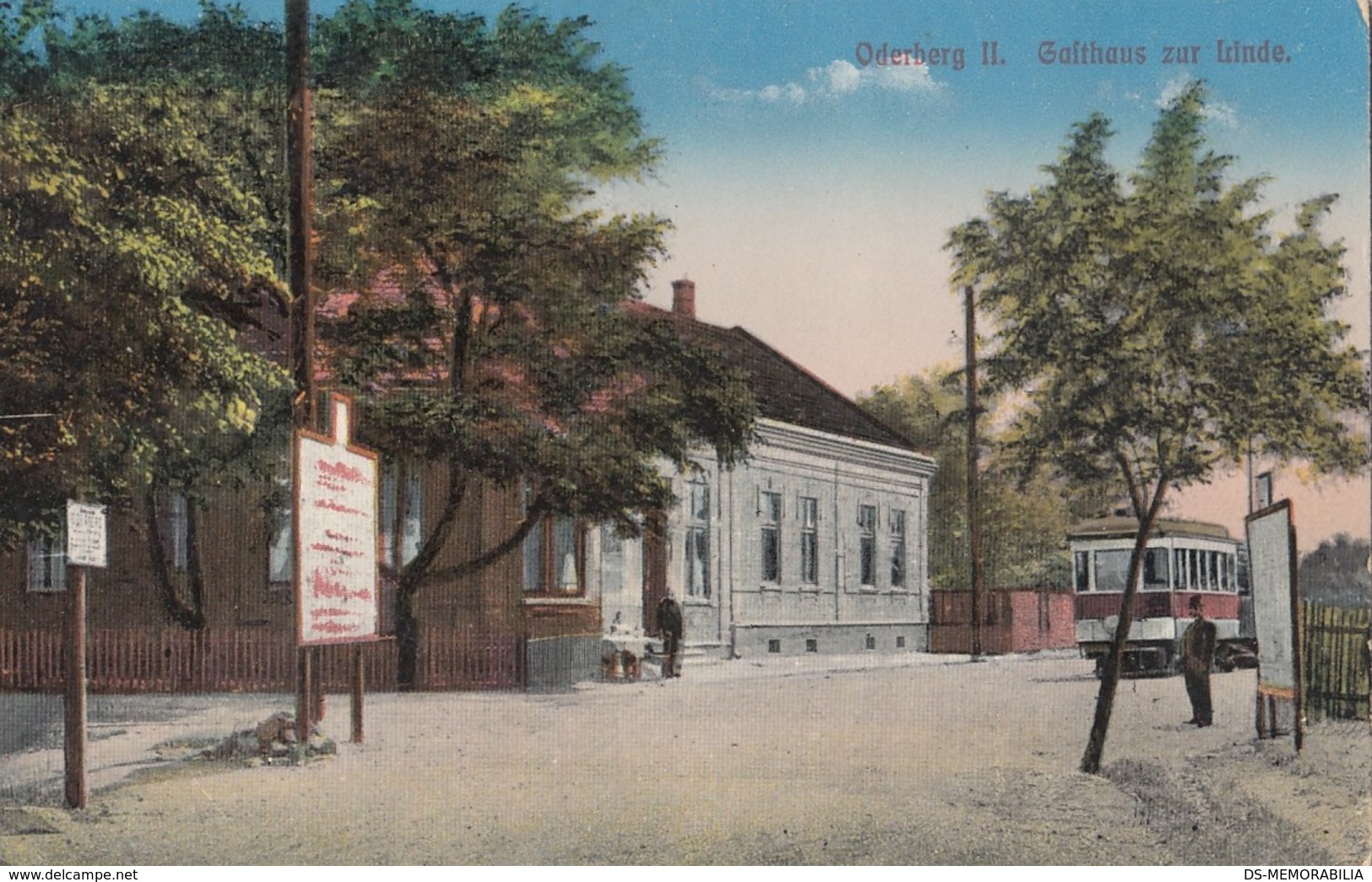 Oderberg - Gasthaus Zur Linde , Strassenbahn Tram - Oderberg