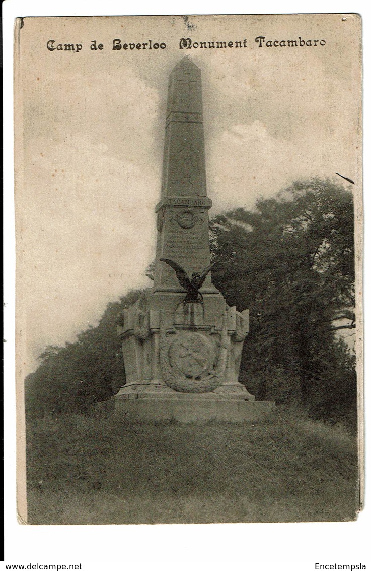 CPA - Carte Postale - Belgique- Camp De Beverloo Monument De Tacambaro-1919-VM121 - Beringen