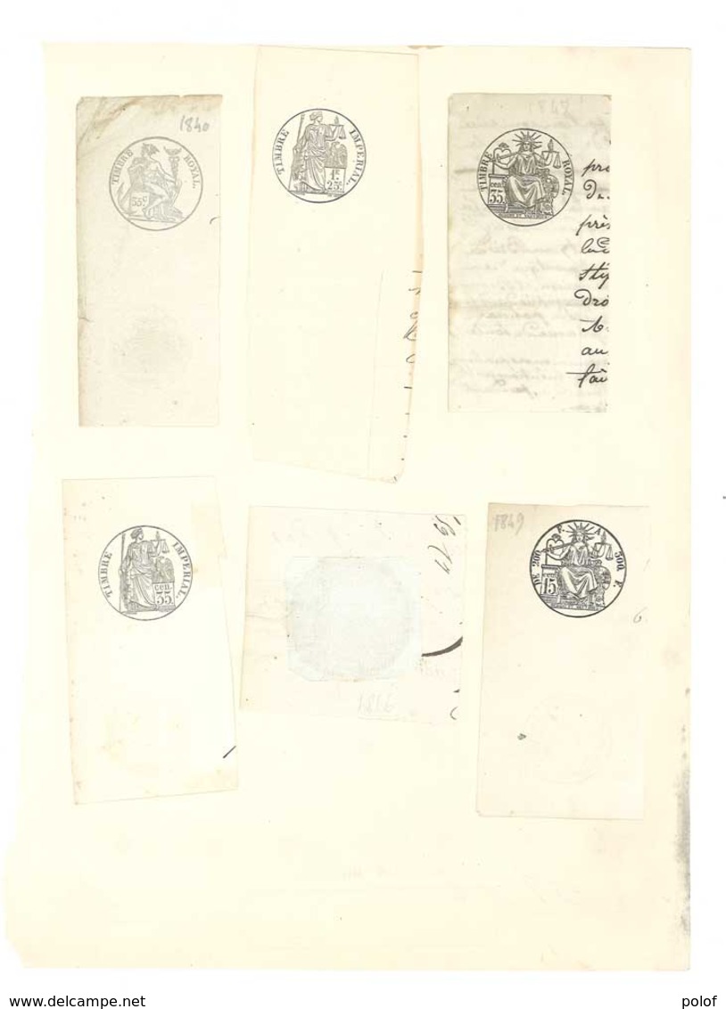 6 Fragments Avec Divers Cachets Avant 1900 (Voir Scan)  (VP 829)) - Matasellos Generales