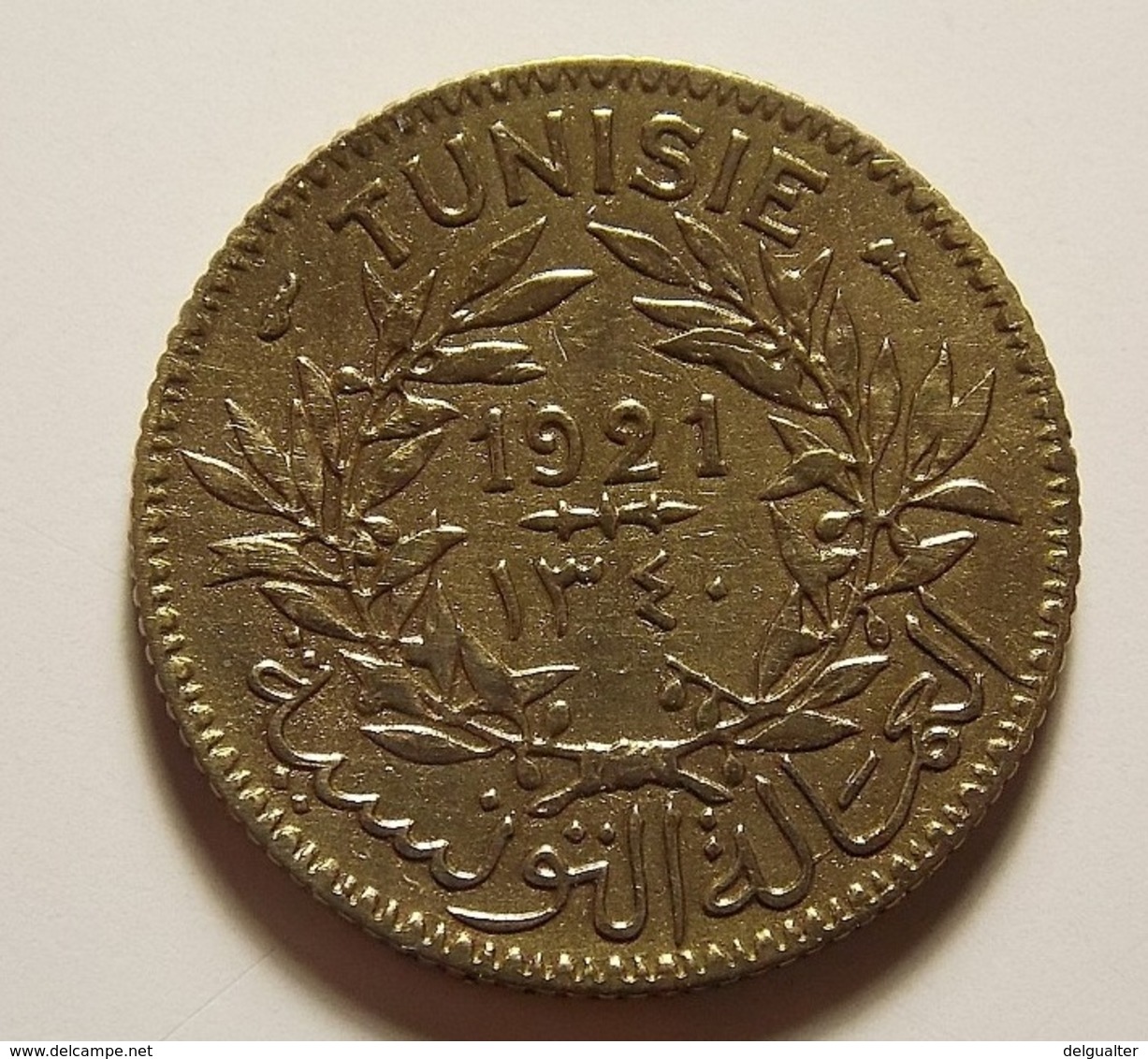 Tunisia 1 Franc 1921 Varnished - Tunisie