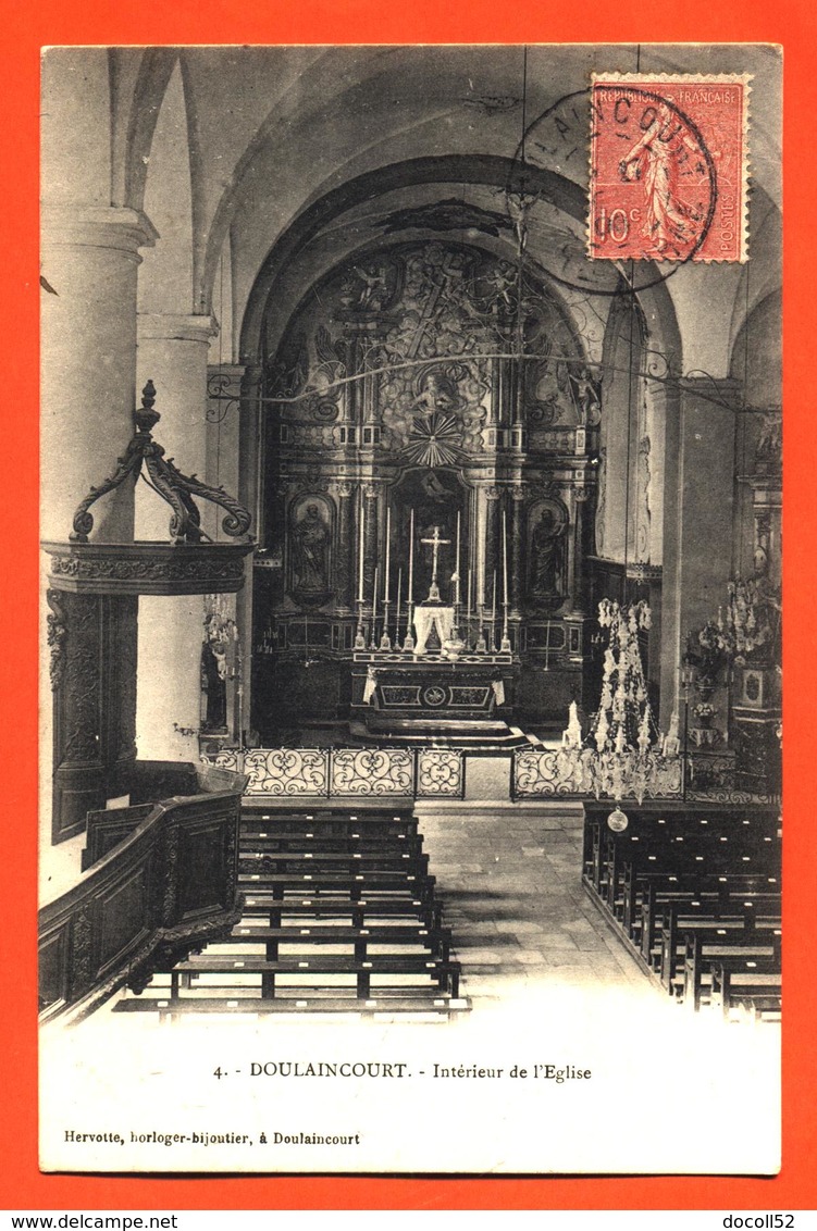 CPA 52 Doulaincourt  " Intérieur De L'église " - Doulaincourt