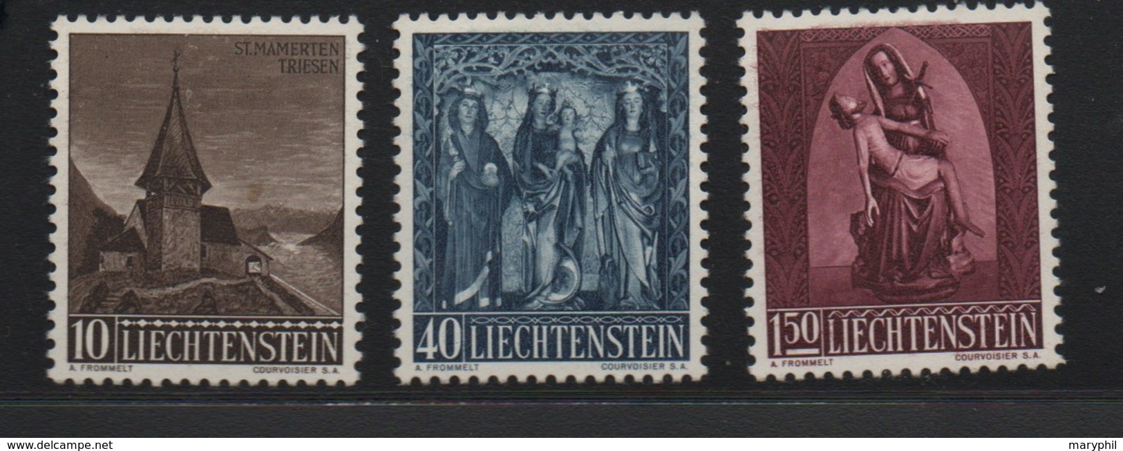 LIECHTENSTEIN N°319/321 * (charnière) Cote 10 € - Neufs