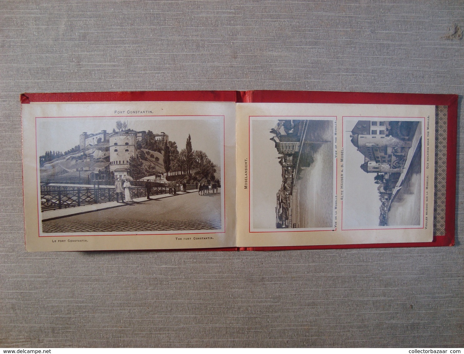 Album souvenir printed photographies ca1890 Erinnerung an Coblenz Litho Blümlein & Co Frankfurt A.M.