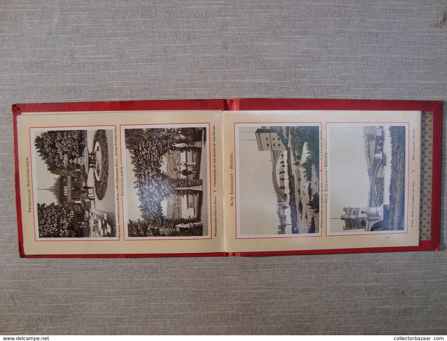 Album souvenir printed photographies ca1890 Erinnerung an Coblenz Litho Blümlein & Co Frankfurt A.M.