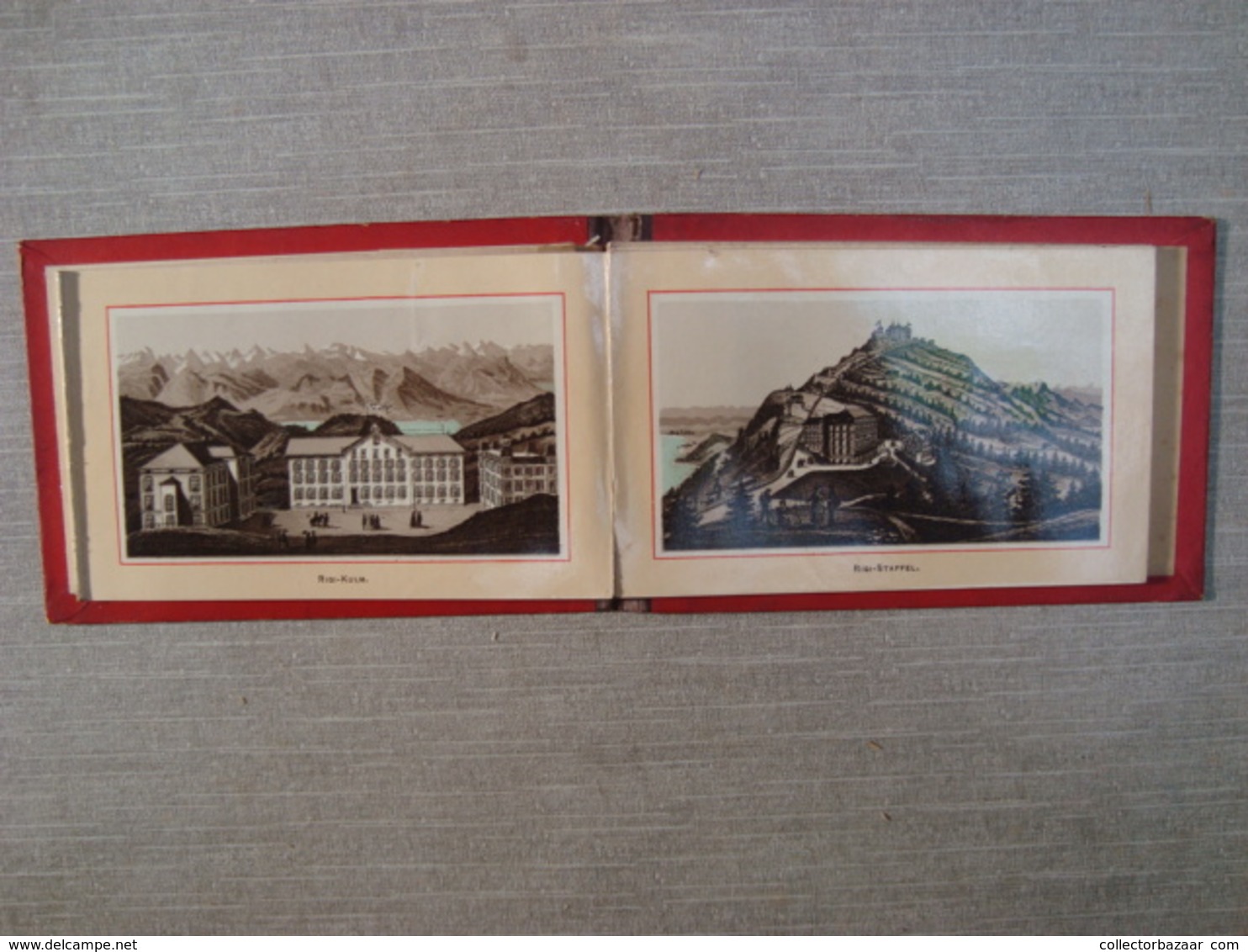 Album Souvenir Printed Photographies Ca1890 Righi Librairie C.F. Prell, Succ. A. Prell Lucerne Railway Train - Anciennes (Av. 1900)