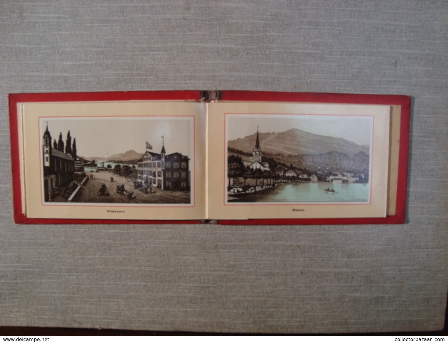 Album souvenir printed photographies ca1890 Righi Librairie C.F. Prell, Succ. A. Prell Lucerne Railway Train