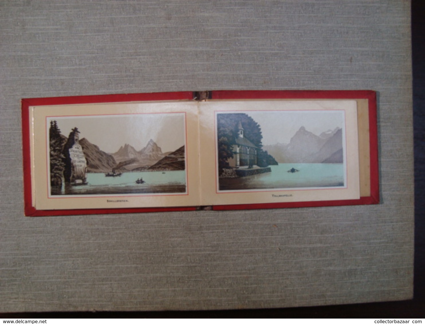 Album souvenir printed photographies ca1890 Righi Librairie C.F. Prell, Succ. A. Prell Lucerne Railway Train