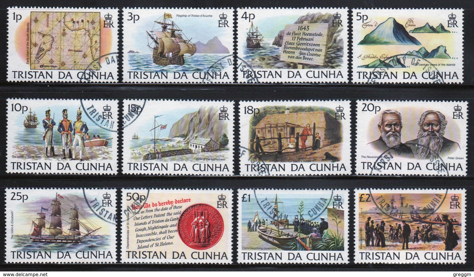 Tristan Da Cunha 1983 Complete Set Of Stamps Commemorating Island History. - Tristan Da Cunha