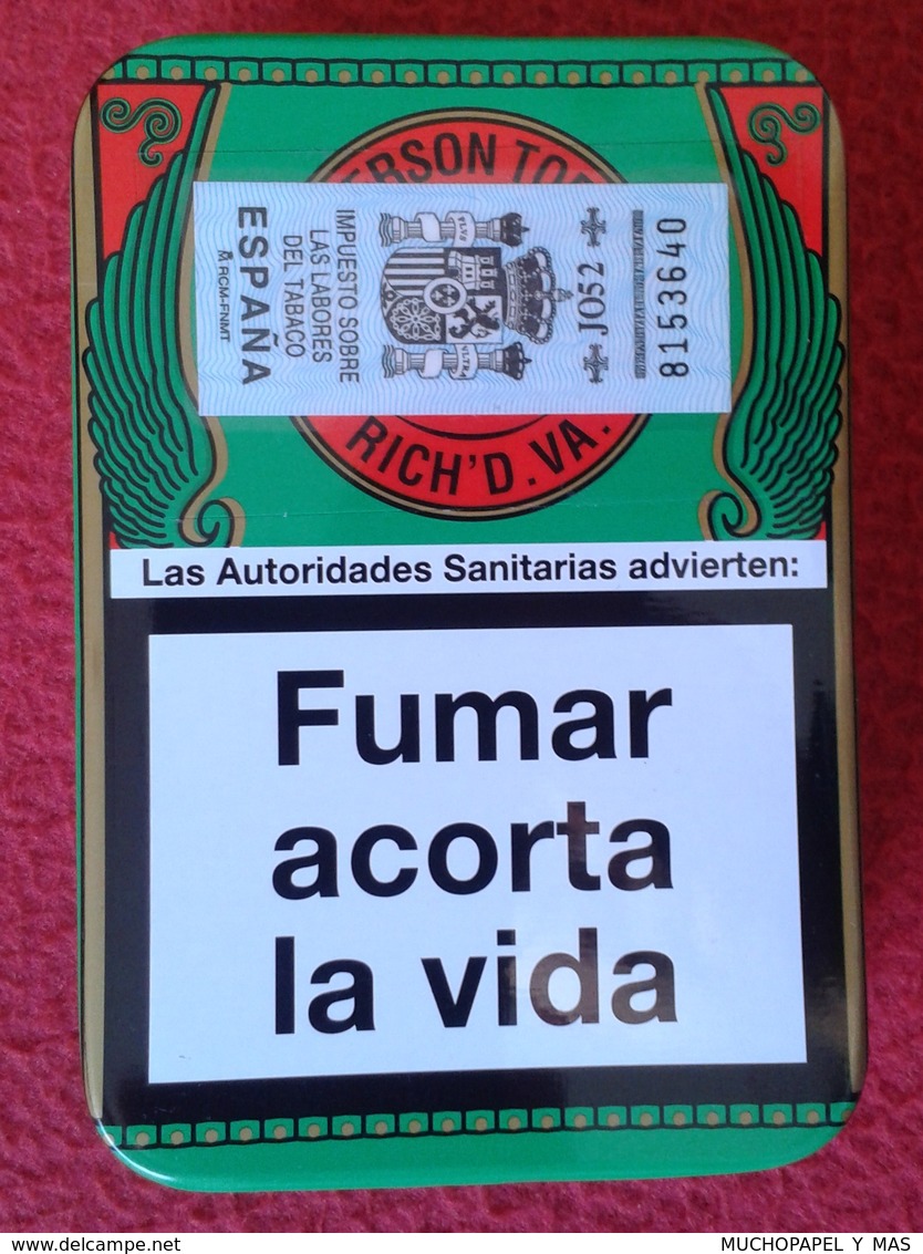 SPAIN ESPAGNE ANTIGUA LATA METÁLICA DE CIGARRILLOS TABACO TOBACCO CIGARETTES CIGARETTES AÑO 2009 APROX. LUCKY STRIKE VER - Boites à Tabac Vides