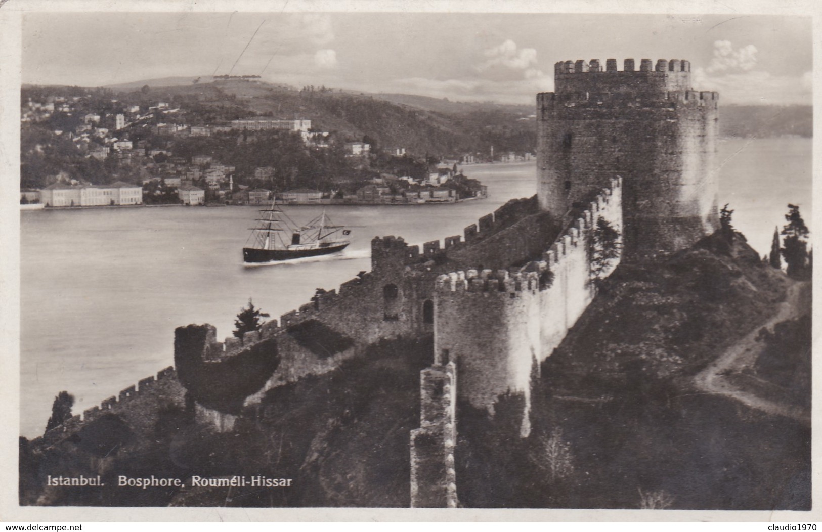 CARTOLINA - POSTCARD - TURCHIA - ISTANBUL , BOSPHORE ROUMèLI - HISSAR - Turchia