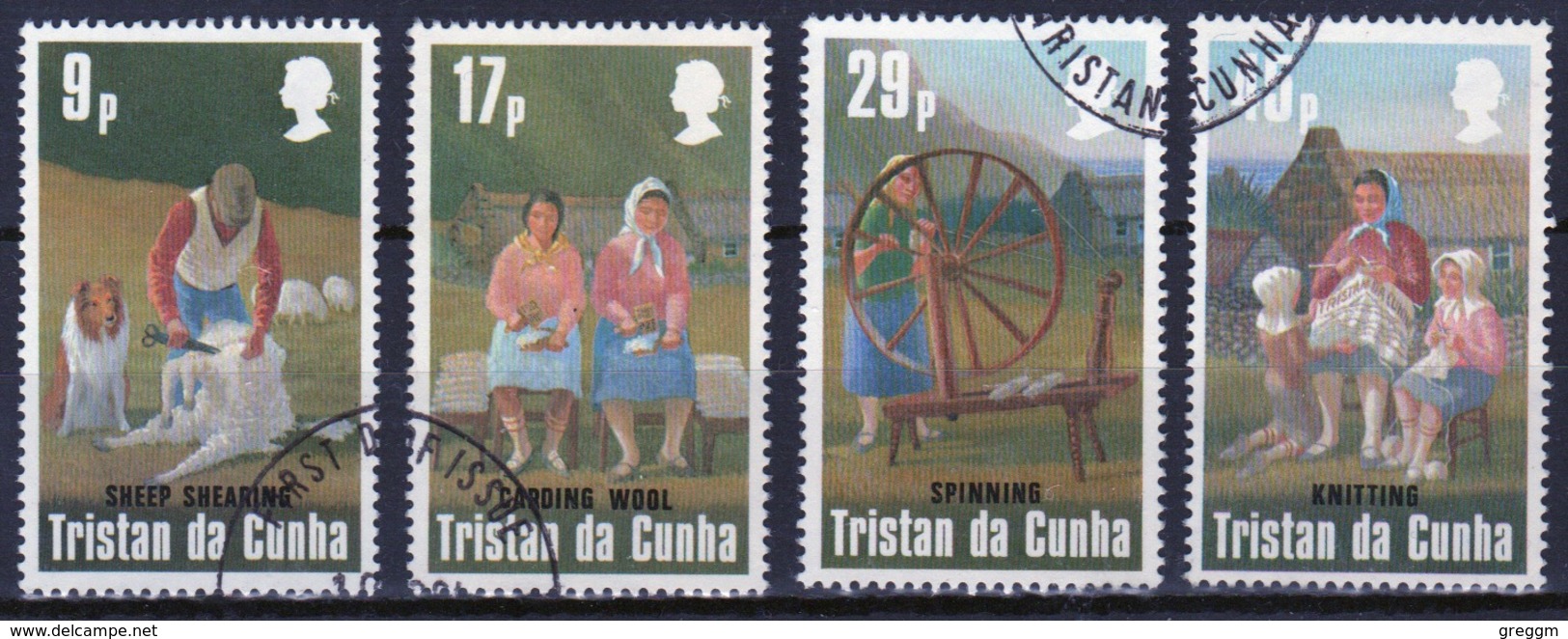 Tristan Da Cunha 1984 Complete Set Of Stamps Commemorating The Woollens Industry. - Tristan Da Cunha