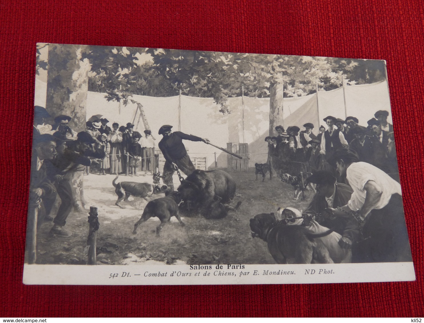 SALONS DE PARIS COMBAT D'OURS ET DE CHIENS MONTREUR D'OURS TOP COLLECTOR - Autres & Non Classés