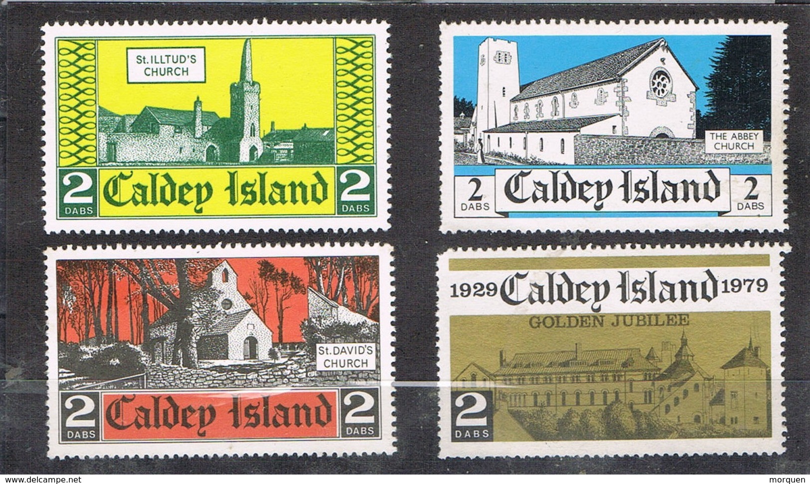 31382. Complet Shet CALDEY Island, LOCAL Post, Label, Cinderella, Viñeta 1979 ** - Wales