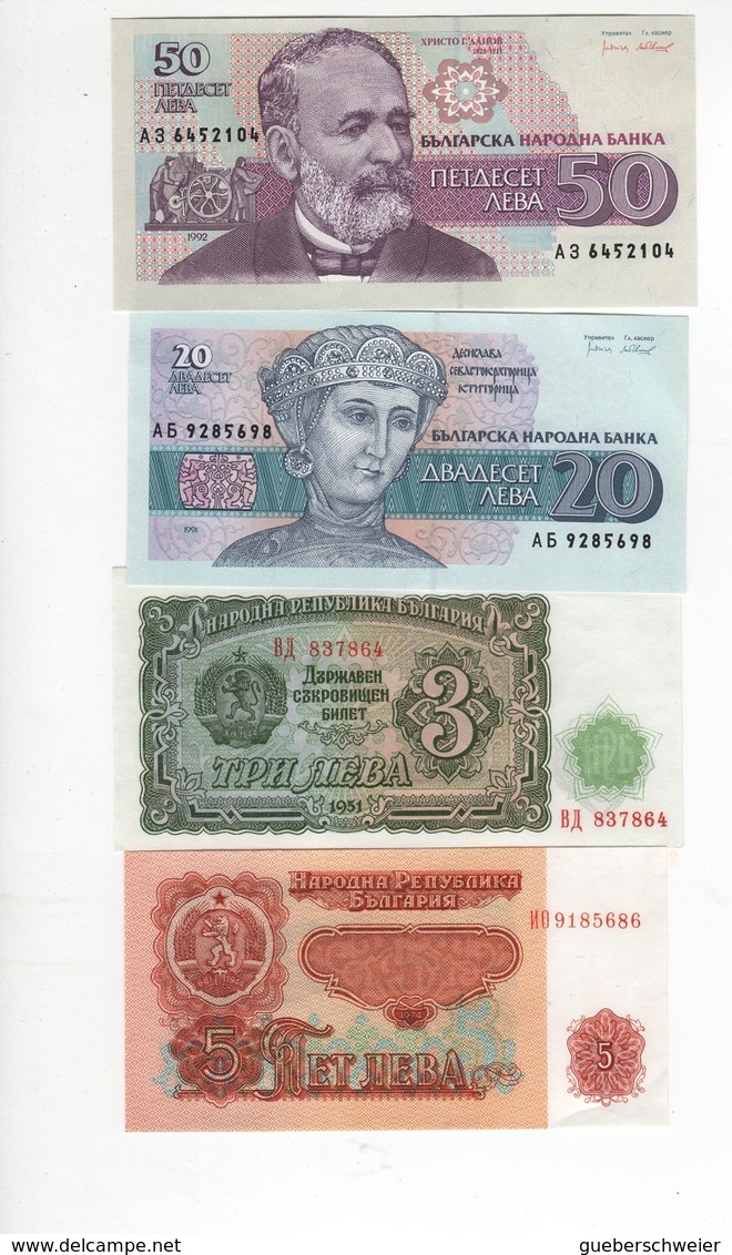 B26 - BULGARIE Lot De 4 Billets - Bulgarie