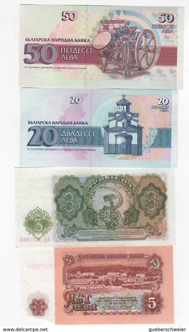 B26 - BULGARIE Lot De 4 Billets - Bulgarie