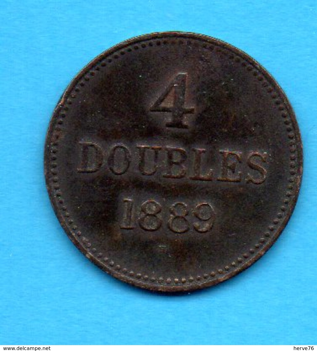 GUERNESEY - GUERNSEY - Pièce 4 Doubles 1889 - Guernesey