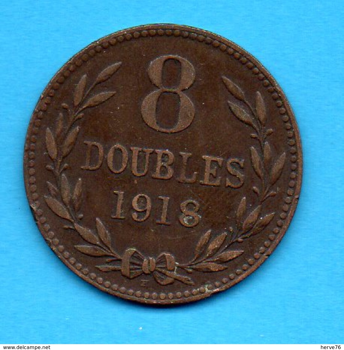 GUERNESEY - GUERNSEY - Pièce 8 Doubles 1918 - Guernsey