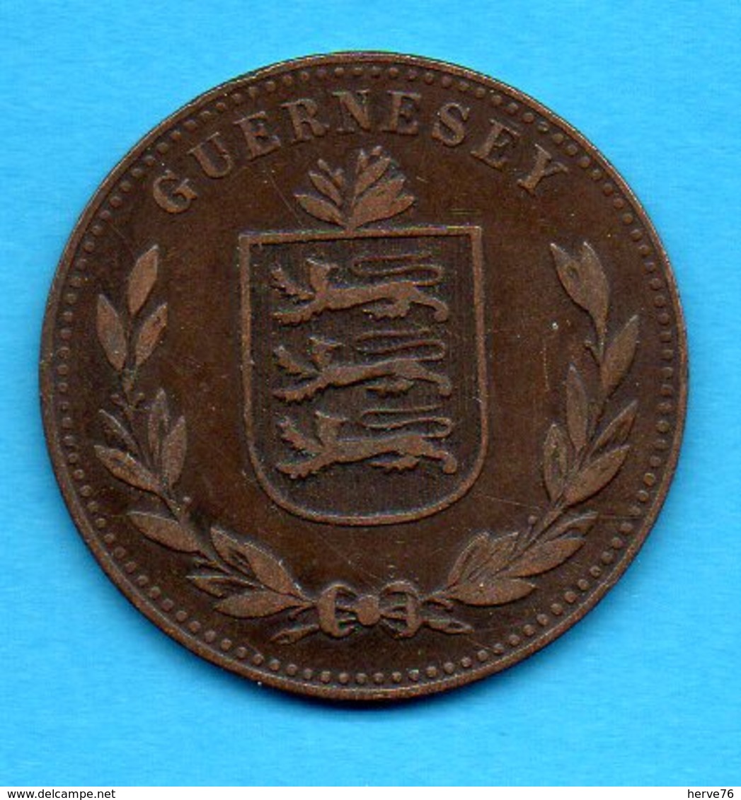 GUERNESEY - GUERNSEY - Pièce 8 Doubles 1918 - Guernesey