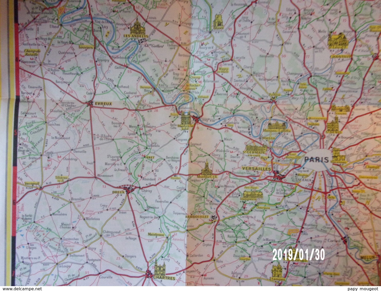 Cartoguide Shell - ILE DE FRANCE - 1959 - Cartes Routières