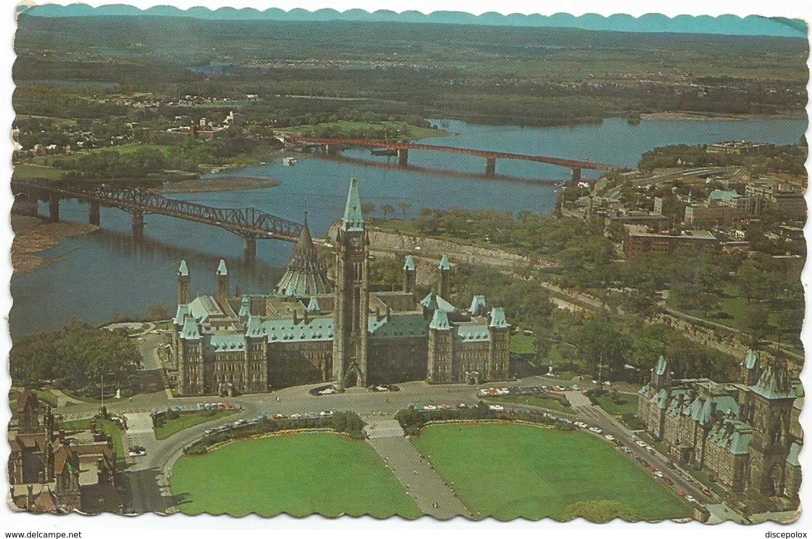 W727 Ottawa - An Aerial View Of The Parliament Buildings In The Nation's Capital / Viaggiata 1969 - Ottawa