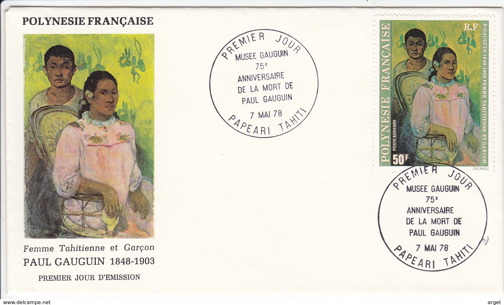 FDC POLYNESIE N° Yvert PA 135 (GAUGUIN) Obl Sp 1er Jour - Cartes-maximum