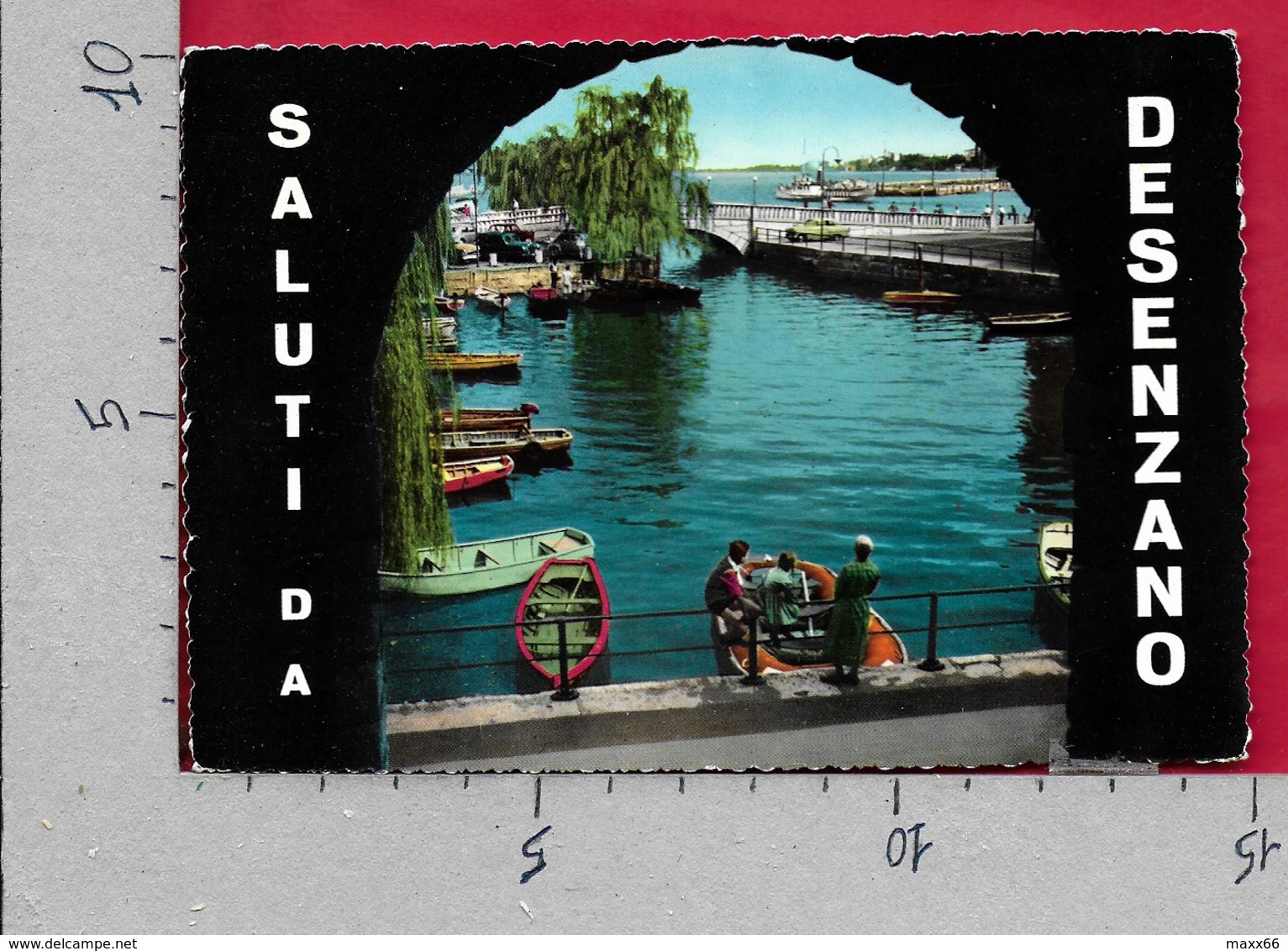 CARTOLINA VG ITALIA - Saluti Da DESENZANO (BS) - Porto Vecchio - Lago Di Garda - 10 X 15 - ANN. 1963 - Saluti Da.../ Gruss Aus...