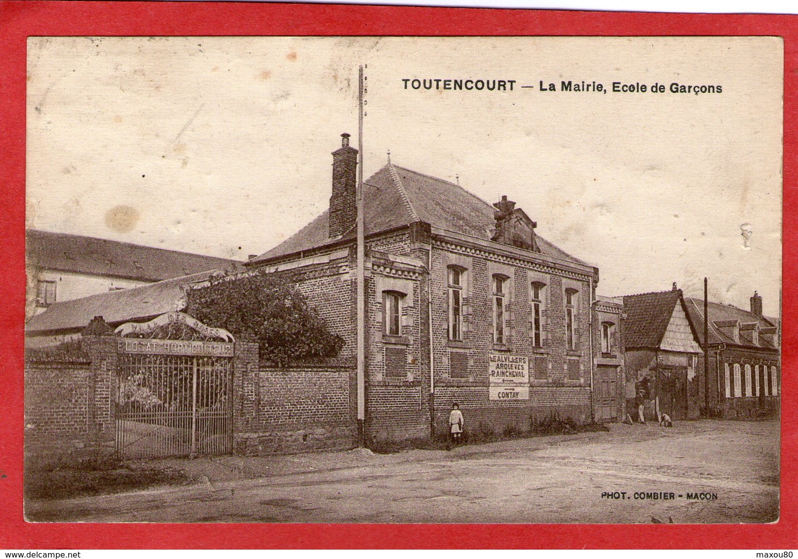 TOUTENCOURT - La Mairie,Ecole Des Garçons - 1930 - - Autres & Non Classés