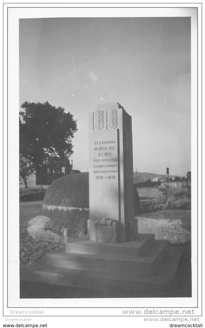 GUERRE 1939-45. Monument Les Anciens Du 28° R.I.F Carte Photo - Guerre 1939-45