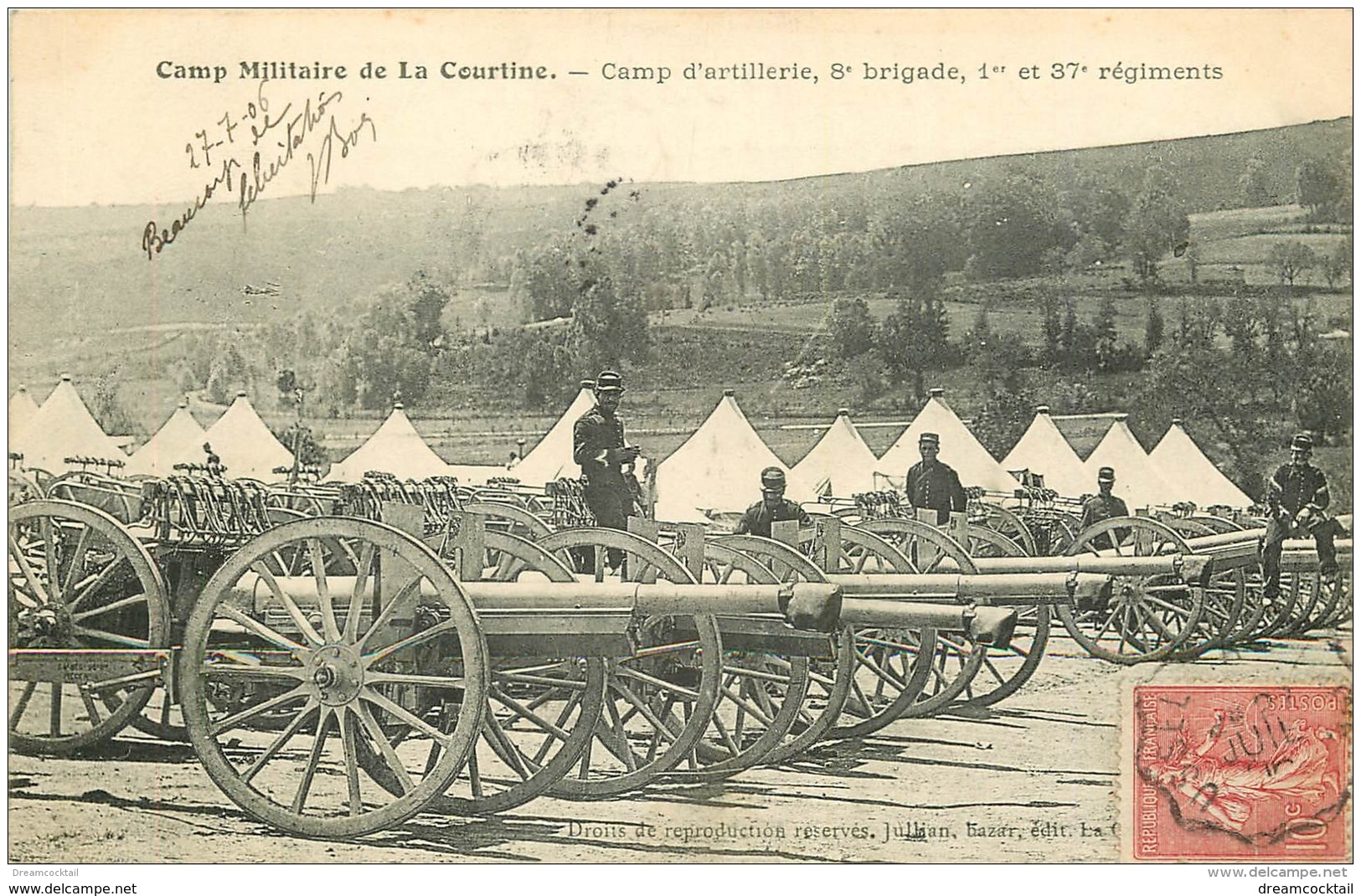 WW GUERRE 1914-18. Camp Militaire De La Courtine. Artillerie 8° Brigade 1er Et 37° Régiments 1906 - Guerre 1914-18