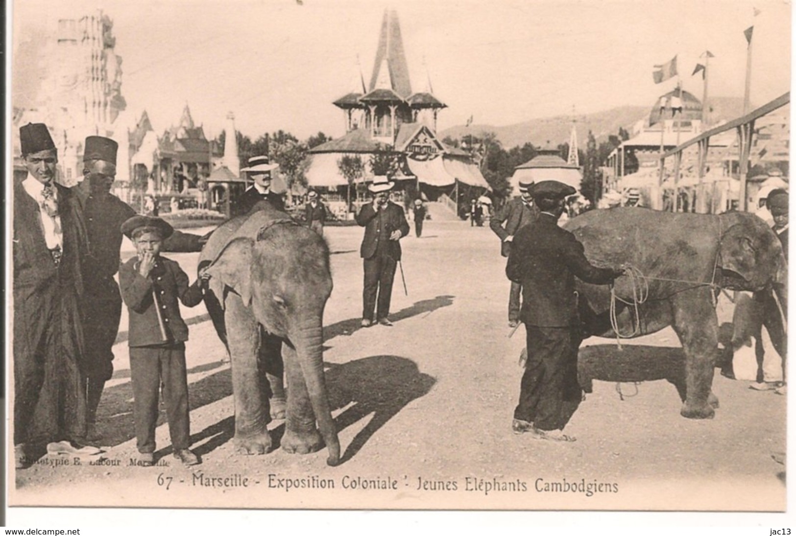 L200A_133 - Marseille - Exposition Coloniale - 67 Jeunes Eléphants Cambodgiens - Exposiciones Coloniales 1906 - 1922