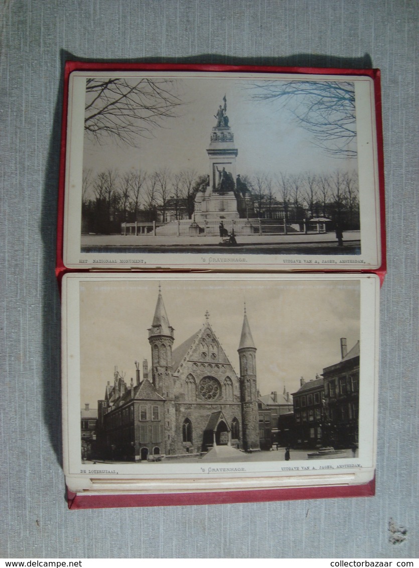 Album Souvenir 12 Photographies Ca1880 "  Souvenir De La Haye  "  Photo Publie Par A. JAGER FOTO Amsterdam Holland - Anciennes (Av. 1900)