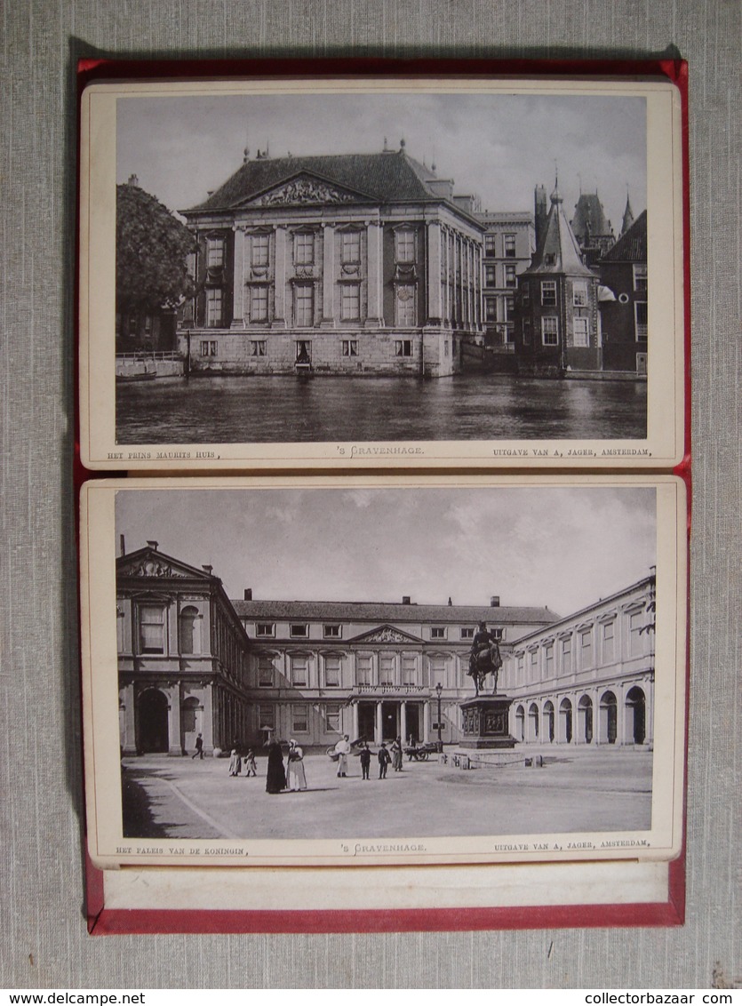 Album Souvenir 12 Photographies Ca1880 "  Souvenir De La Haye  "  Photo Publie Par A. JAGER FOTO Amsterdam Holland - Oud (voor 1900)