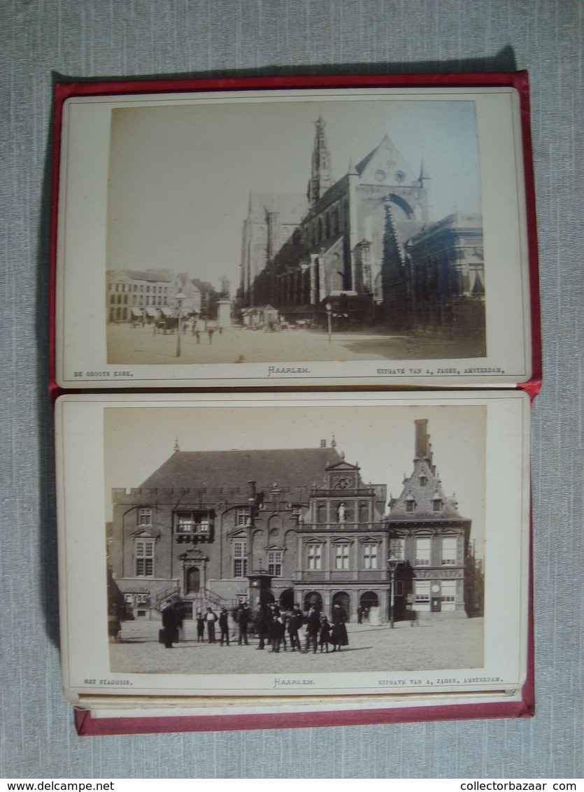 Album Souvenir 11 Photographies Ca1880 "  HAARLEM  "  Photo Publie Par A. JAGER FOTO Amsterdam Holland Windmill - Anciennes (Av. 1900)