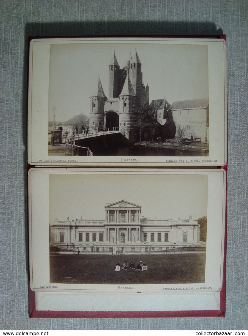 Album Souvenir 11 Photographies Ca1880 "  HAARLEM  "  Photo Publie Par A. JAGER FOTO Amsterdam Holland Windmill - Oud (voor 1900)